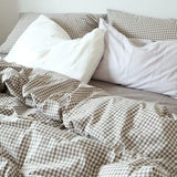 Taooba Mini Beige Gingham Bedding Set