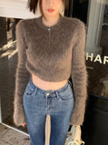 Taooba Natalee Plush Crop Sweater