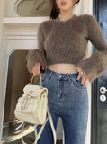 Taooba Natalee Plush Crop Sweater