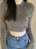 Taooba Natalee Plush Crop Sweater