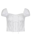 Taooba Nethra Short Sleeve Crop Top