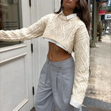 Taooba Nevio Knitted Crop Sweater