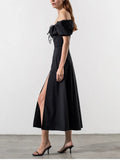 Taooba Clancy Ruched Tie Up Dress