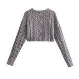 Taooba Nisan Knitted Crop Sweater