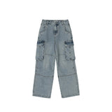 Taooba- 11301 STRAIGHT CARGO DENIM JEANS