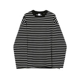 Taooba-2158 BLACK STRIPED LONGSLEEVE