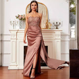 prom dresses Spring and Summer Women's Clothing Sexy Golden Hip Ball Gown Dress New