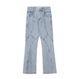 RTK (W) Taooba. 2064 LIGHT BLUE RECONSTRUCTED STRAIGHT DENIM JEANS