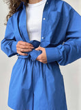 Taooba- Comfortable Versatile Solid Color Long-Sleeved Two-Piece Casual Suit