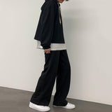 Taooba-1423 TWO PIEC HOODIE SWEATPANTS SET (TOP & BOTTOM)