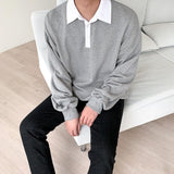 Taooba-2260 WHITE COLLAR SWEATER