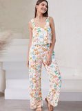 Taooba- Two Piece Graphic Printed Sleeveless Shirt and Pants Set