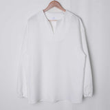 Taooba-6575 V-NECK CUFF LONGSLEEVE