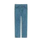 Taooba- 5405 BLUE CASUAL STRAIGHT DENIM JEANS