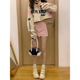 90s fashion men Pink Fried Arcade Car Suit Women's Racing Detachable Jacket Hot Girl Baseball Uniform Ins Autumn Retro American Jacket