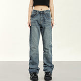 RTK (W) Taooba. 1910 DARK BLUE SLIM STRAIGHT DENIM JEANS