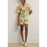 Taooba- Casual Tropical Printed Shorts Set