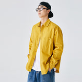 mens clothing styles American-Style Heavy Workwear Shirt Men's Retro Shirt 2024 Spring and Autumn New Loose All-Match Casual Long-Sleeved Coat Fashion