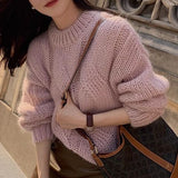 fall outfits 2024 Korean Style Gentle Lazy Style Long-Sleeved Sweater for Women 2024 Autumn and Winter Loose Slimming Casual Temperament Sweater for Women