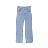 Taooba- 3390 BLUE STRAIGHT DENIM JEANS