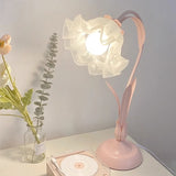 room ideas aesthetic Bedroom Bedside Table Lamp Online Celebrity Ins Style Romantic Girl Pastoral Flower LED Light Girl Room Decoration Atmosphere Lamps