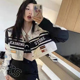 casual outfits Couple Detachable Motorcycle Baseball Jacket Women's Autumn Thin Vintage American Retro Racing Hot Girl Suit