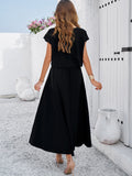 Taooba- Sleeveless Top and Flared Long Skirt Set Suit