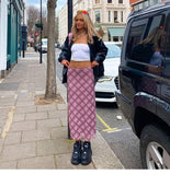 90s streetwear INS Style Summer New Women's Solid Color Slim Street Fashion High Waist Casual Plaid Skirt