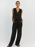 Taooba- Casual Two Piece Sleeveless Vest Trousers Suit