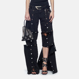 2000s fashion Niche High-Grade Trousers 2024 Spring New Fashion Personality Trendy Detachable Jeans