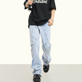 RTK (W) Taooba. 2064 LIGHT BLUE RECONSTRUCTED STRAIGHT DENIM JEANS