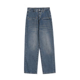 RTK (W) Taooba. 2055 BLUE WIDE STRAIGHT DENIM JEANS