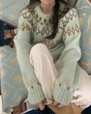 Taooba Emalee Nordic Pattern Knit Sweater