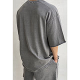 Taooba-9521 DARK GRAY HALF SLEEVE SHIRT & SHORTS