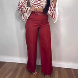 Taooba fall outfits 2024  Women's Suit Autumn off-the-Shoulder Solid Color Trousers Two-Piece Set