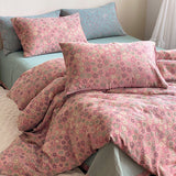 bedding High-Grade Pull Full French Yarn-Dyed Jacquard Double-Layer Yarn Cotton Gauze Four-Piece Set Class a Maternal and Child Grade