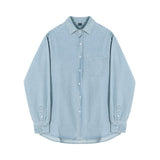 Taooba- 5512 LIGHT BLUE DENIM BUTTON-UP SHIRT