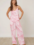 Taooba- Two Piece Cheetah Printed Home Clothes Pajamas Set