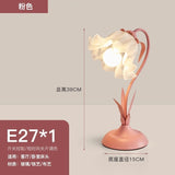 room ideas aesthetic Bedroom Bedside Table Lamp Online Celebrity Ins Style Romantic Girl Pastoral Flower LED Light Girl Room Decoration Atmosphere Lamps