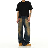 Taooba- 9732 WASHED YELLOW DENIM JEANS