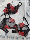 Taooba- Sexy Anti-Sagging Embroidered Lace Lingerie Set