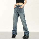 RTK (W) Taooba. 1910 DARK BLUE SLIM STRAIGHT DENIM JEANS