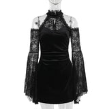 supernatural dress to impress  Autumn New Sexy Hot Girl Hip Skirt Style Elegant Slim Lace Stitching Dress Women