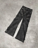 2000s fashion American Retro Destroyed Spider Web Jeans Men's Street Hip Hop Hiphop Loose Denim Trousers