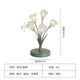 room ideas aesthetic Tulip Flower Table Lamp Modern Minimalist Creative Artificial Flower Decoration Bedroom Bedside Night Light Atmosphere Lamp Decoration