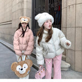 mens winter outfits 2024 Winter Short Stand Collar down Jacket Female Sweet Cute Little Puff 90 White Duck down Warm Thick Coat