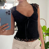 Taooba Ruwayda V-Neck Lace Top