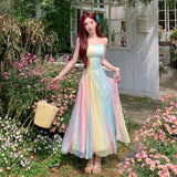 ribbons galore dress to impress French Gentle Style Sling Dress Women's Summer Fairy Skirt Niche Seaside Vacation Beach Dress