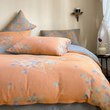 bedding High-Grade Pull Full French Yarn-Dyed Jacquard Double-Layer Yarn Cotton Gauze Four-Piece Set Class a Maternal and Child Grade