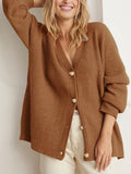 carhartt outfit Solid Color Cardigan Sweater Coat Women's Top 2024